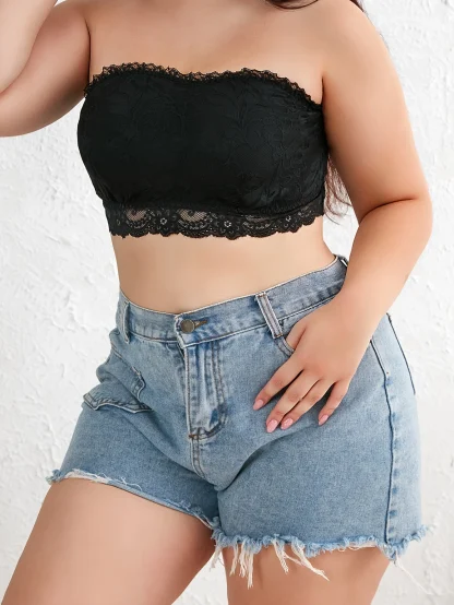 Lace Strapless Tank Top - Image 6