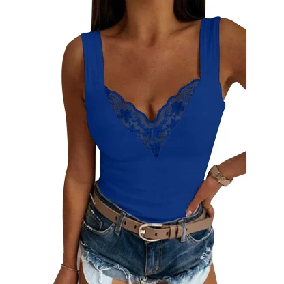 Chic V-Neck Lace Tank Top - Image 6