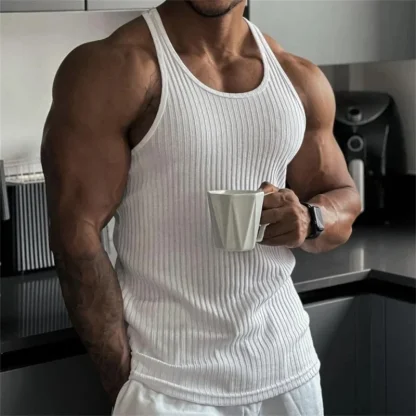Sporty Knitted Tank Top - Image 2