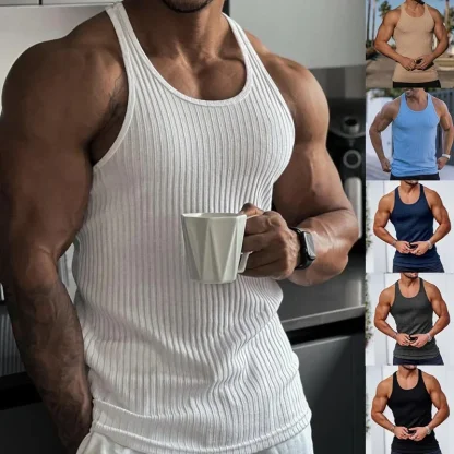Sporty Knitted Tank Top - Image 3