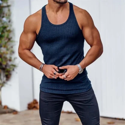 Sporty Knitted Tank Top - Image 4