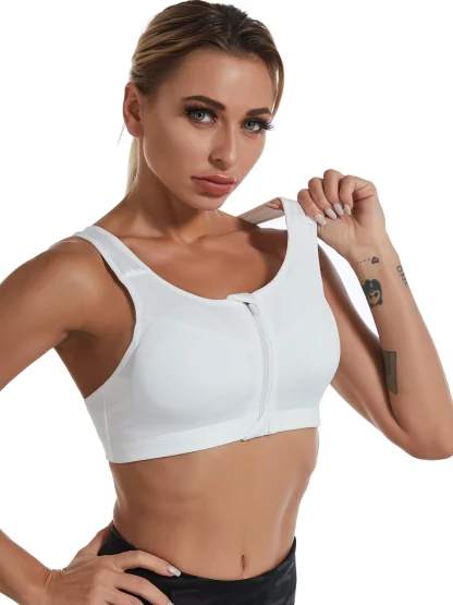 Front-Zip Fitness Bra Tank Top - Image 5