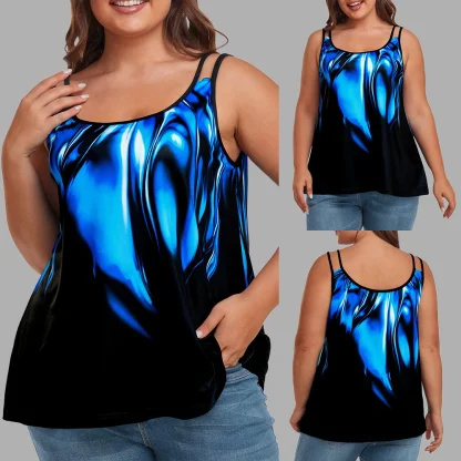 Printed Double Strap Tank Top - Image 4