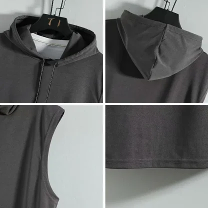 Hooded Sleeveless Tank Top - Image 5
