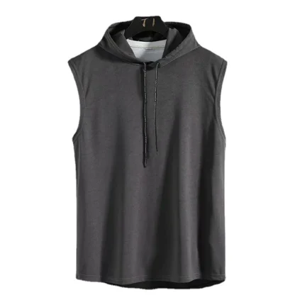 Hooded Sleeveless Tank Top - Image 6