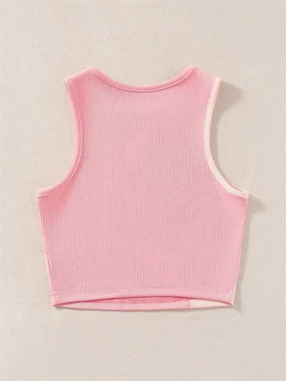 Color Block Crop Tank Top - Image 3