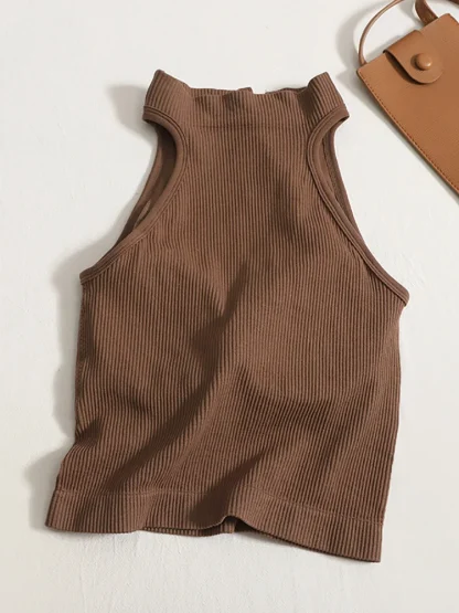 O-Neck Elegant Crop Tank Top - Image 5