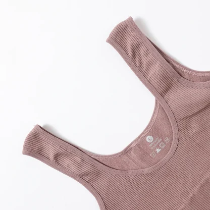 Solid Color Ribbed Crop Top Tank - Image 5