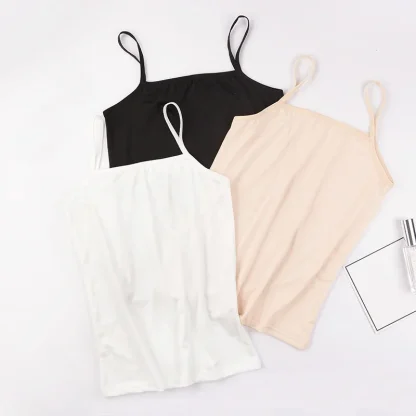 Solid Color Strap Tank Top - Image 3