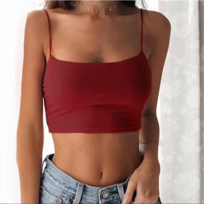 Sleeveless Cropped Tank Top - Image 3