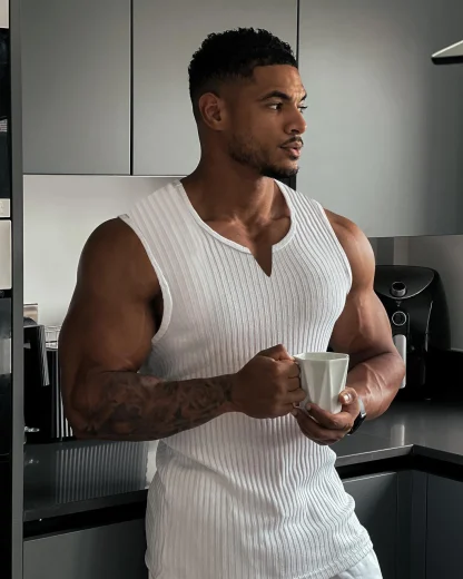 Summer V-Neck Gym Tank Top - Image 2