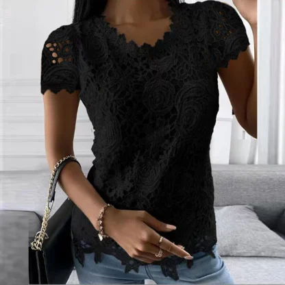 Lace Round Neck Tank Tops