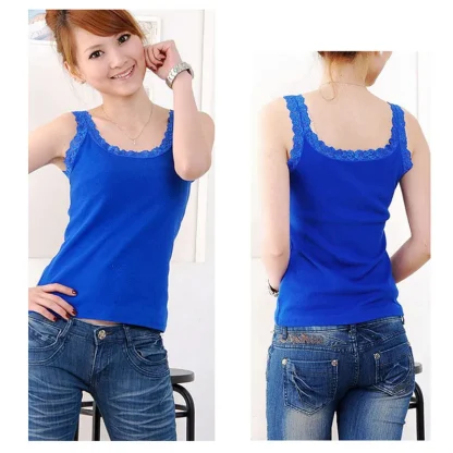 Lace Strap Camisole Tank Top - Image 3