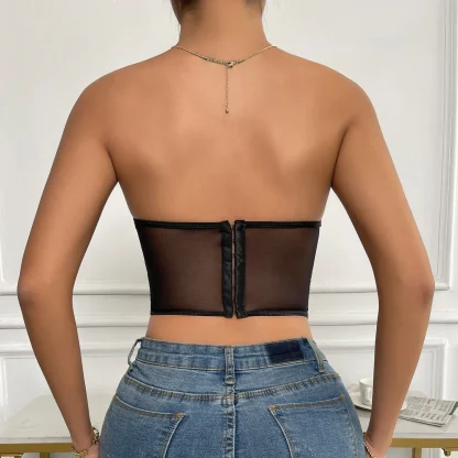 Floral Lace Tank Top Corset - Image 2