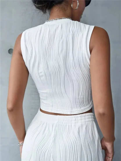 Mock Neck Crop Tank Top - Image 2