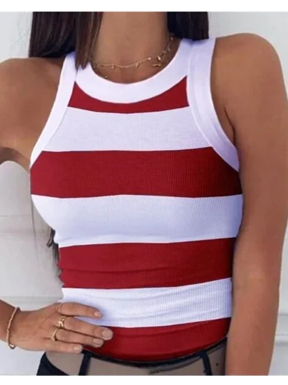 Ribbed Knit Racerback Tank Top