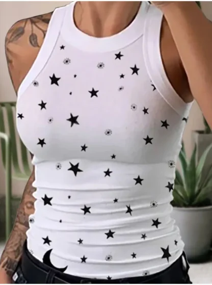 Ribbed Knit Racerback Tank Top - Image 2