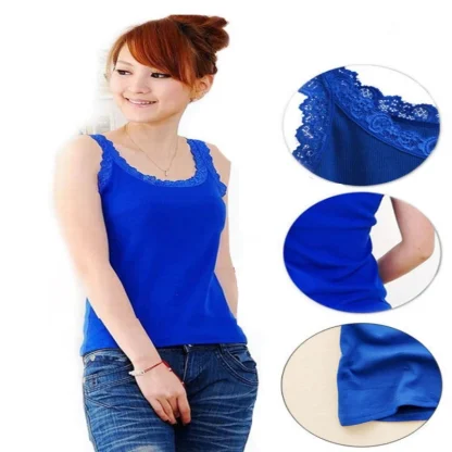 Lace Strap Camisole Tank Top - Image 2