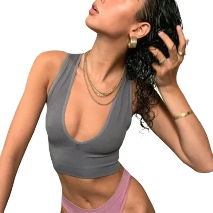 Sexy Deep V Bralette Tank Top
