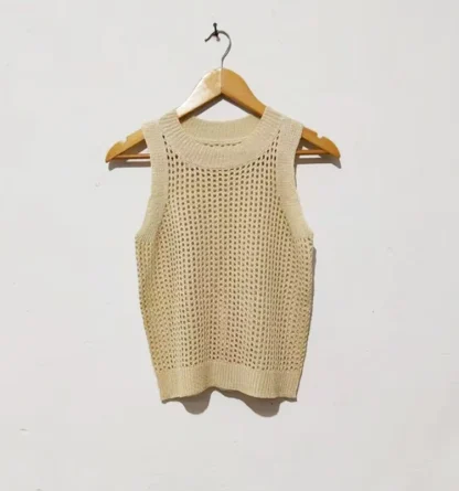 Hollow Out Knitted Tank Top