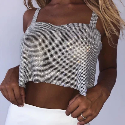 Sexy Sparkle Crop Tank Top - Image 3