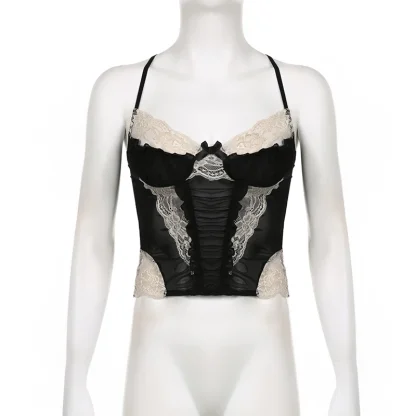 Lace Stitching Camis Tank Top - Image 3