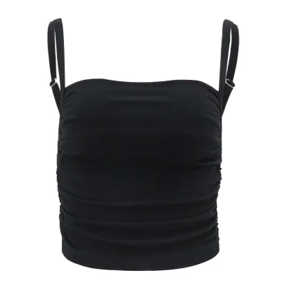 Spaghetti Straps Ruched Tank Top