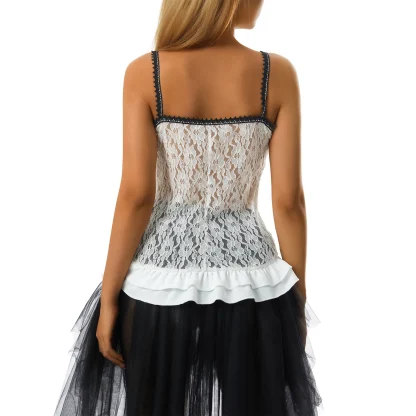 Stylish Low Cut Ruffle Tank Top - Image 5