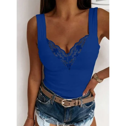 Chic Sleeveless Lace Tank Top - Image 5