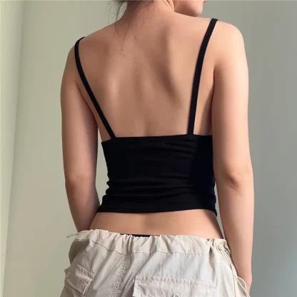 Spaghetti Straps Ruched Tank Top - Image 3