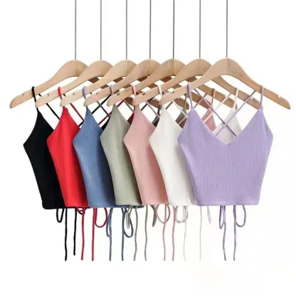 Knitted Back Strap Tank Top - Image 7