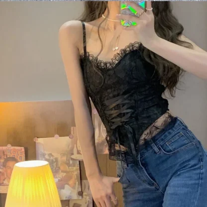 Vintage-Inspired Lace Tank Top - Image 2