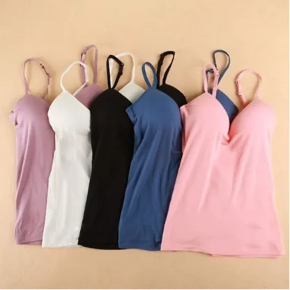Spaghetti Strap Padded Tank Top - Image 5