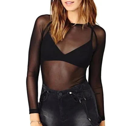 Long Sleeve Sheer Tank Top
