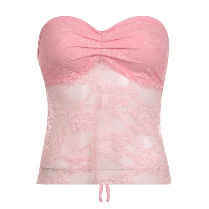Sweet Lace Tube Tank Top - Image 6
