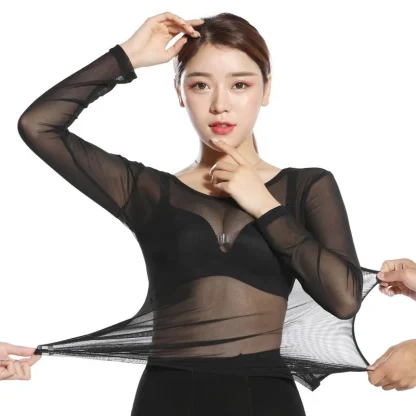 Long Sleeve Sheer Tank Top - Image 5