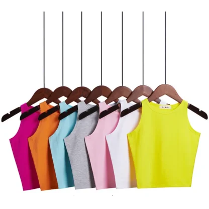 Vibrant Colored Crop Tank Top - Image 7