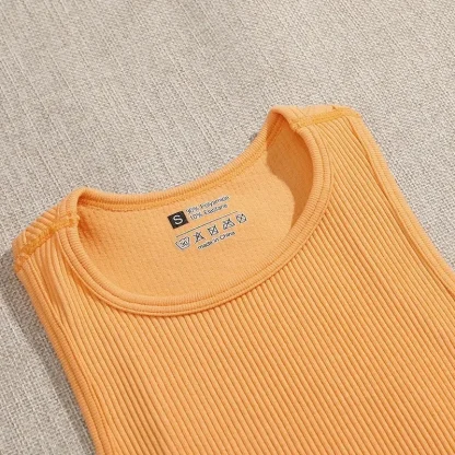 Basic Rib-Knit Tank Top - Image 5
