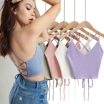 Knitted Back Strap Tank Top - Image 6