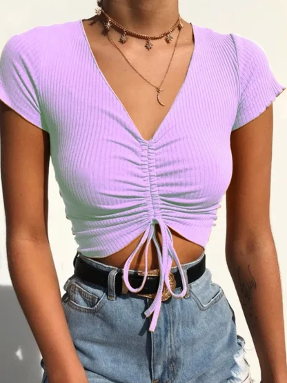 Drawstring Tie Up Tank Top