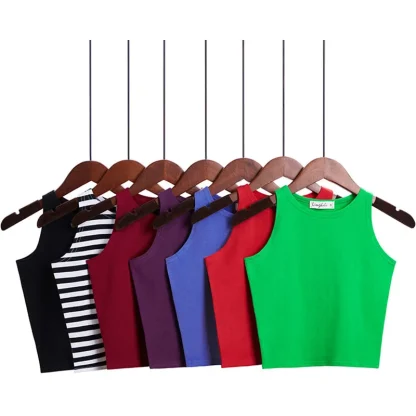 Vibrant Colored Crop Tank Top - Image 6
