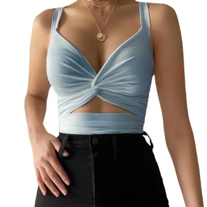 Sexy Sleeveless Crop Tank Top - Image 5