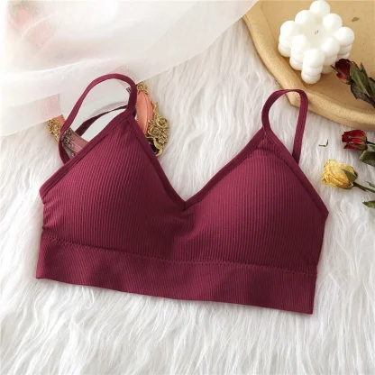 Deep V Gathered Tank Top - Image 6