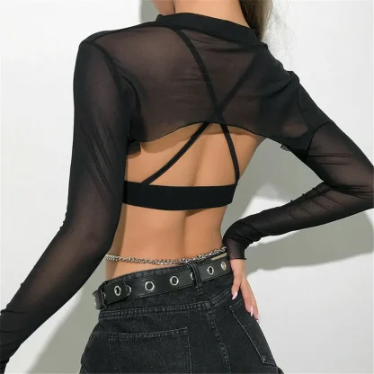 Sexy Mesh Crop Tank Top - Image 5