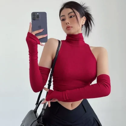 Streetwear Turtleneck Tank Top - Image 3