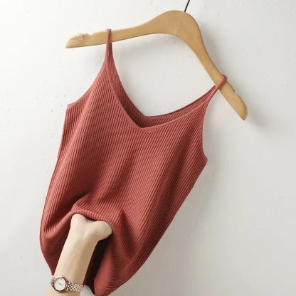 V-Neck Skinny Camisole Tank Top