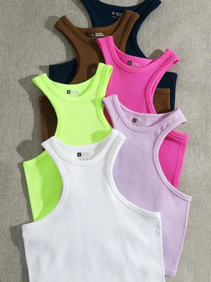 Sleek Athletic Yoga Tank Top - Image 7