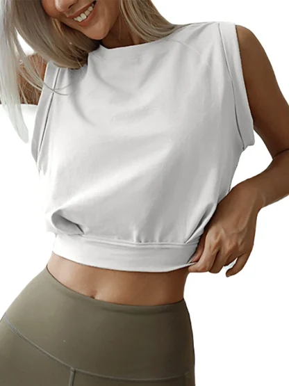 Cute Yoga Sleeveless Tank Top - Image 2