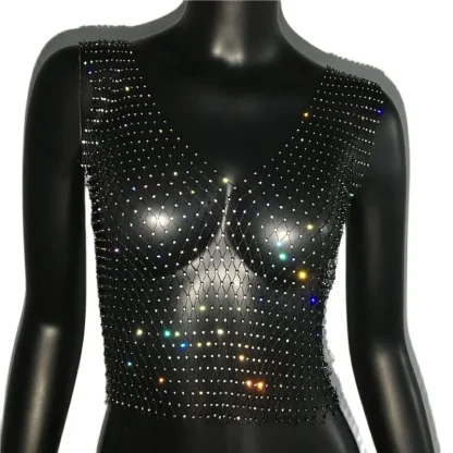 Sparkling Fishnet Tank Top - Image 5