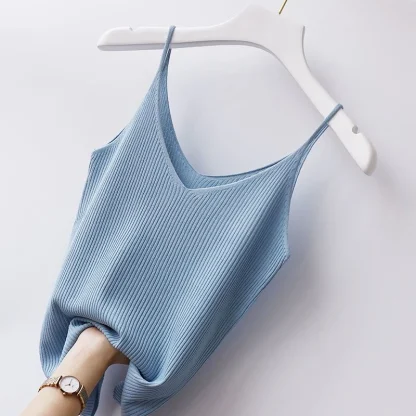 V-Neck Skinny Camisole Tank Top - Image 6